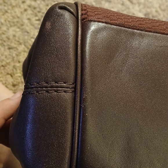 👜 Coach Legacy Lexy Leather Hobo Bag – Brown Woven Fabric & Leather - Picture 6 of 10